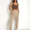 Joah Brown Pants>Empire Jogger Desert French Terry