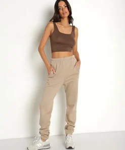 Joah Brown Pants>Empire Jogger Desert French Terry