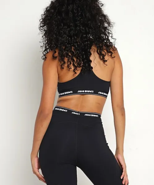 Joah Brown Sports Bras>The Sports Bra Sueded Onyx