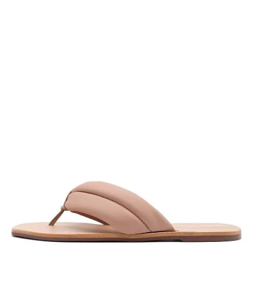 Kaanas Sandals>Luana Chunky Thong Sandal Nude