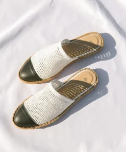 Kaanas Sandals | Flats>Palau Fishnet Mule Espadrille White