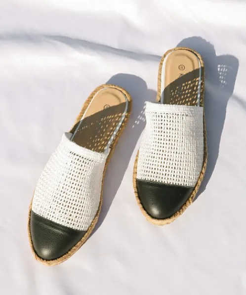 Kaanas Sandals | Flats>Palau Fishnet Mule Espadrille White