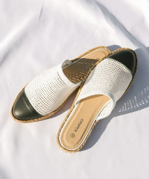 Kaanas Sandals | Flats>Palau Fishnet Mule Espadrille White