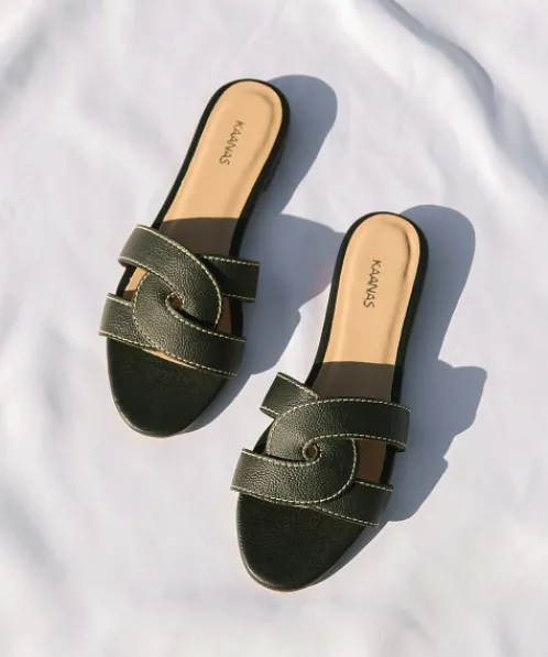 Kaanas Sandals | Flats>Santorini Infinity Sandal Black