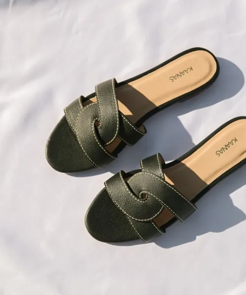 Kaanas Sandals | Flats>Santorini Infinity Sandal Black
