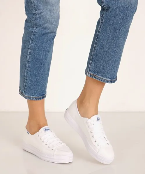 Keds Sneakers>Triple Kick Canvas Sneaker White