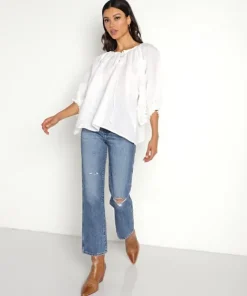 Kinga Csilla Tops>La Casa True Blouse White Linen