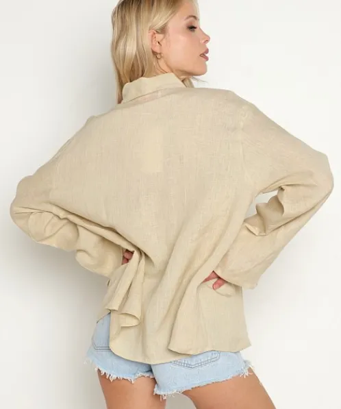 Kinga Csilla Tops>Mabel Blouse Sandstone