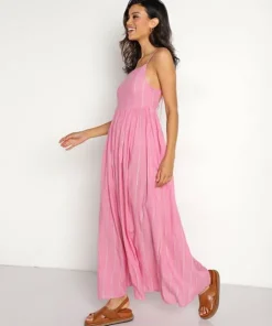 Kinga Csilla Dresses>Vale Capri Stripe Midi Dress Loom Stripe