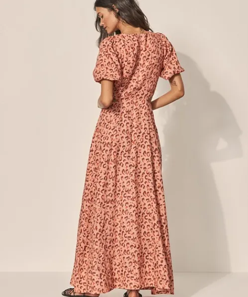 KIVARI Dresses>Dylan Cutout Maxi Dress Dylan Leopard