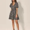 KIVARI Dresses>Frida Babydoll Mini Dress Navy Shell