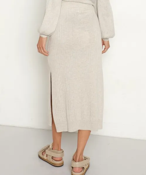 KIVARI Skirts>Giselle Knit Skirt Wheat
