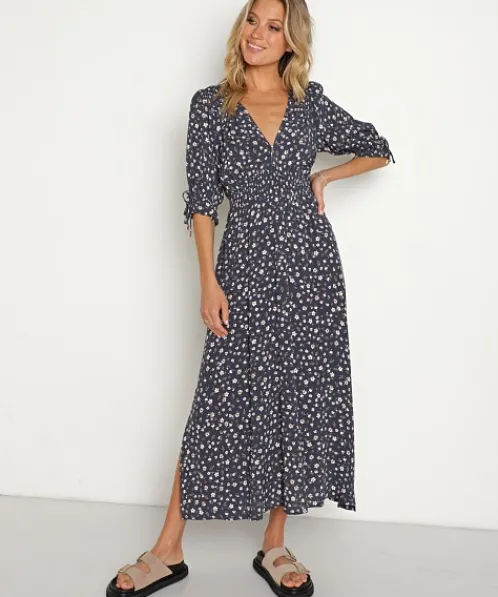 KIVARI Dresses>Neve Midi Dress Neve Ditsy