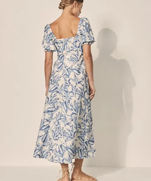 KIVARI Dresses>Solange Keyhole Maxi Dress Solange Palm