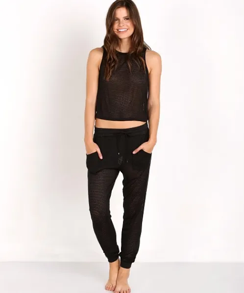Koral Tops>Muscle Tank Black