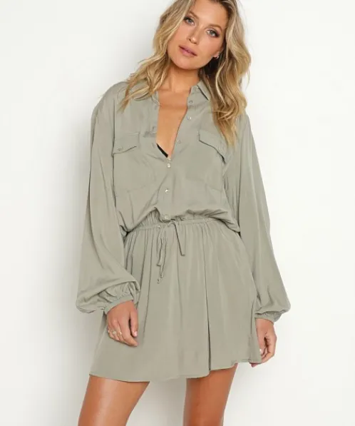 L Space Dresses>Amelia Dress Olive Green