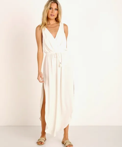 L Space Cover Ups>Kenzie Dress Cream
