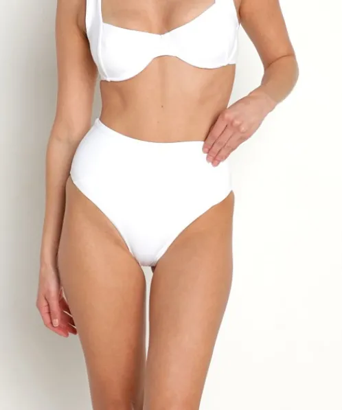 L Space Bikinis>Luka Bikini Bottom White