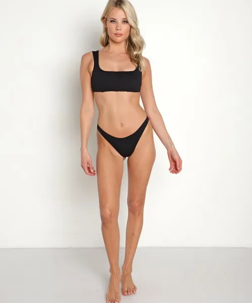 L Space Bikinis>Odessa Corset Bikini Top Black