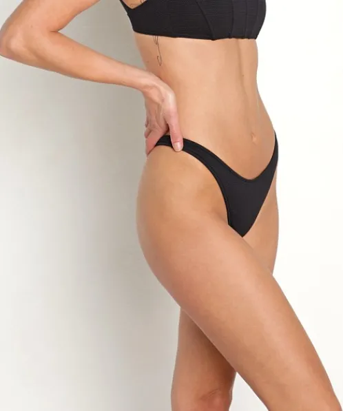 L Space Bikinis>Rylee Bikini Bottom Black