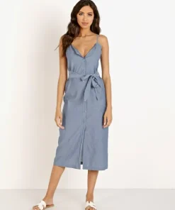LACAUSA Dresses>Bluebell Dress Chambray