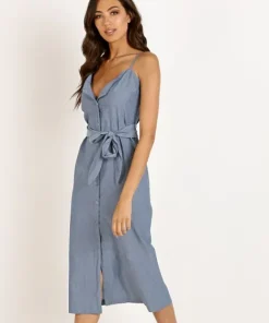 LACAUSA Dresses>Bluebell Dress Chambray