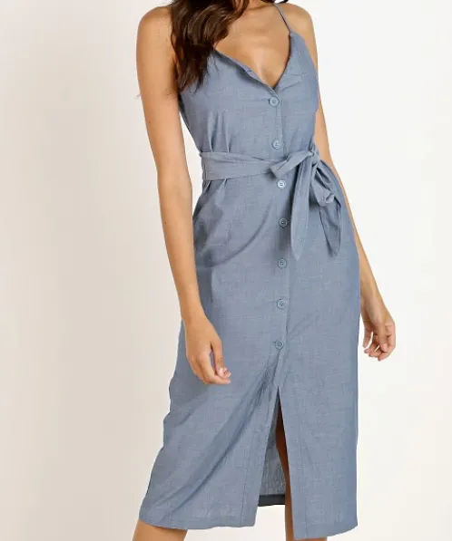 LACAUSA Dresses>Bluebell Dress Chambray