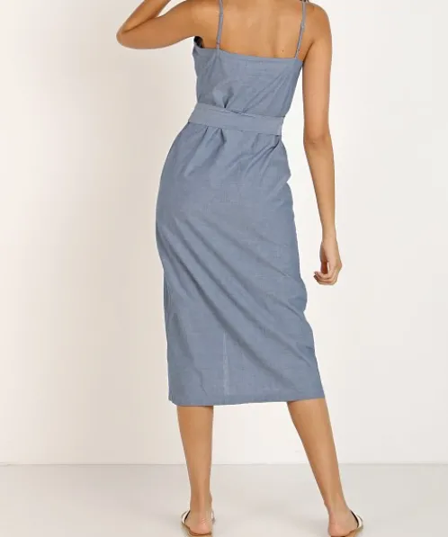 LACAUSA Dresses>Bluebell Dress Chambray