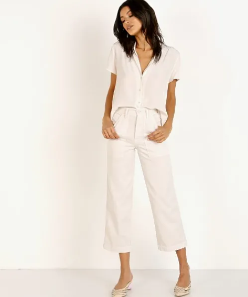 LACAUSA Pants>Brushed Stella Trousers Moon