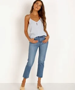 LACAUSA Tops>Button Cami Baja