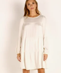 LACAUSA Dresses>Iris Mini Dress Panna Cotta