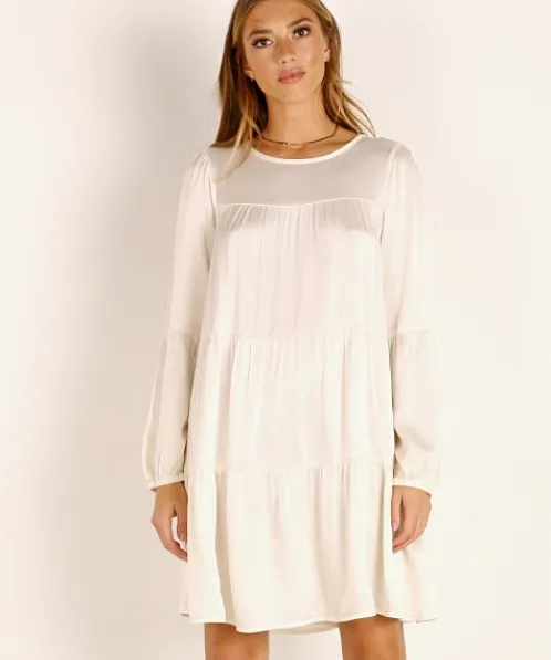 LACAUSA Dresses>Iris Mini Dress Panna Cotta