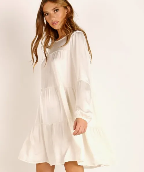 LACAUSA Dresses>Iris Mini Dress Panna Cotta