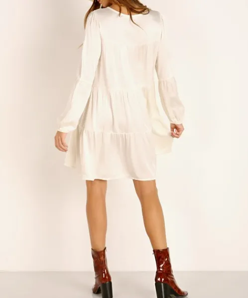 LACAUSA Dresses>Iris Mini Dress Panna Cotta