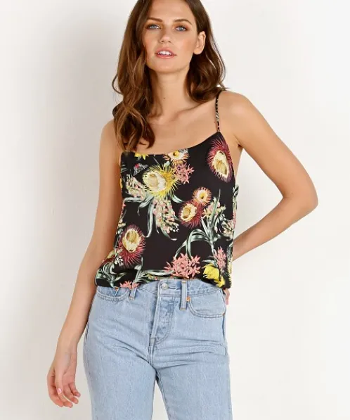 LACAUSA Tops>Ivy Tank Garden Floral