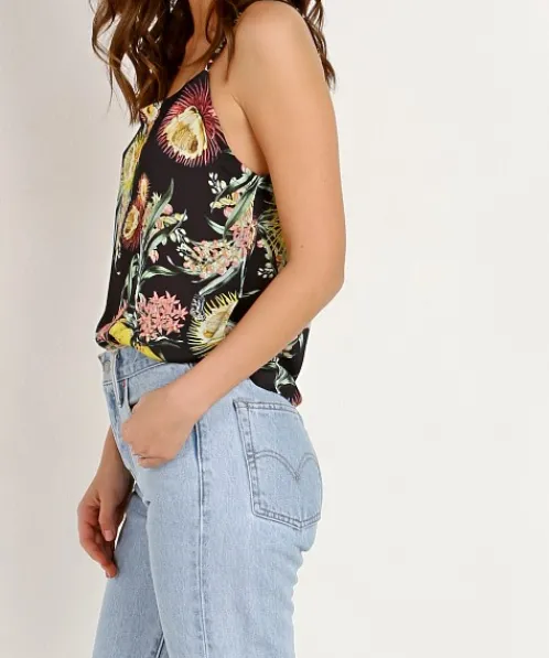 LACAUSA Tops>Ivy Tank Garden Floral