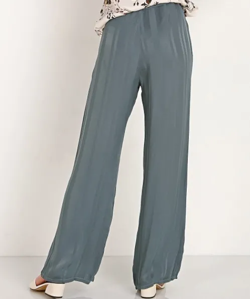 LACAUSA Pants>Striped Vela Pants Sage