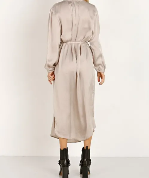 LACAUSA Dresses>Veronica Dress Oatmeal