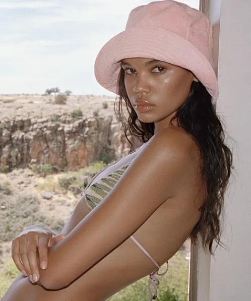 Lack of Color Accessories>Wave Bucket Hat Baby Pink Terry