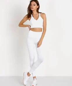 Lanston Bottoms>Sport Griffith Slit Legging White