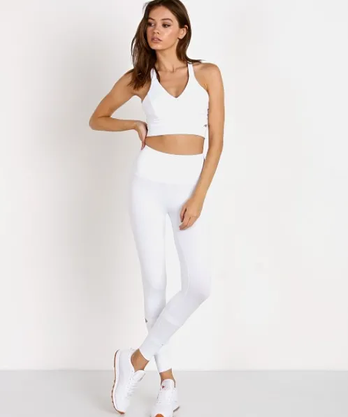 Lanston Bottoms>Sport Griffith Slit Legging White