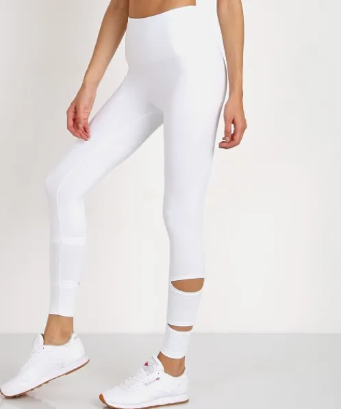 Lanston Bottoms>Sport Griffith Slit Legging White
