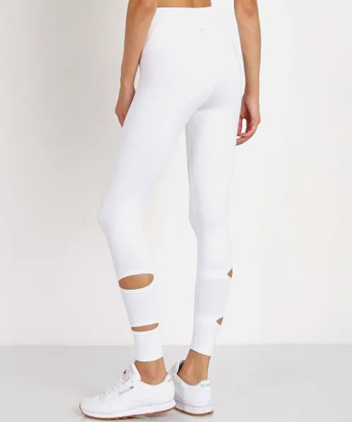 Lanston Bottoms>Sport Griffith Slit Legging White