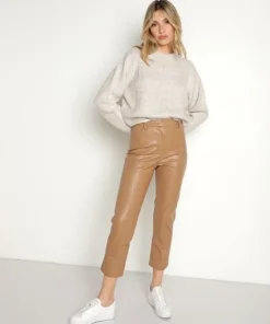 LBLC Pants>Jen Vegan Leather Trouser Cognac