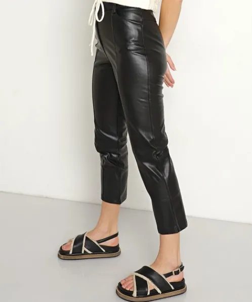 LBLC Pants>Jen Vegan Leather Trouser Black