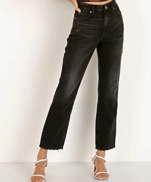 Lee Pants>Vintage Modern High Rise Straight Ankle Jean Washed Black