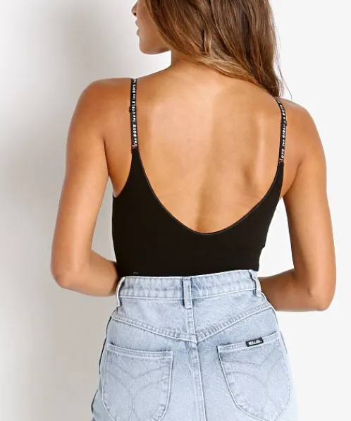 Les Girls Les Boy Bodysuits | Tops>s Bamboo Rib Body Black