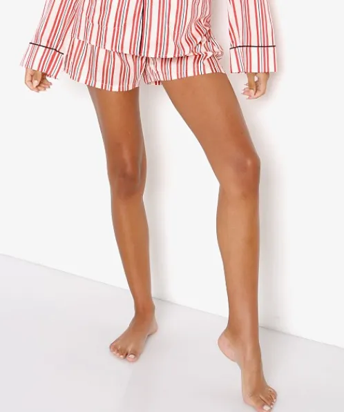Les Girls Les Boy Shorts>s Stripes Boxer Cream