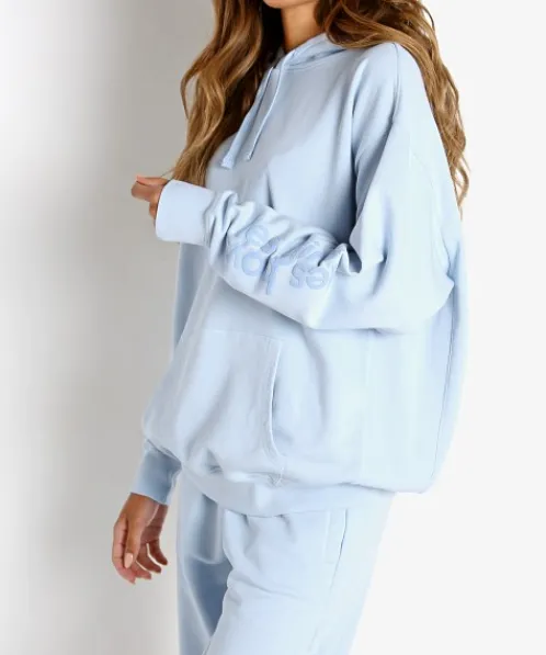 Les Girls Les Boy Knits>s Ultimate Fit Hoodie Cashmere Blue