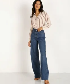 Levi's Tops>Marcey Top Split Rock Stripe Sandshell
